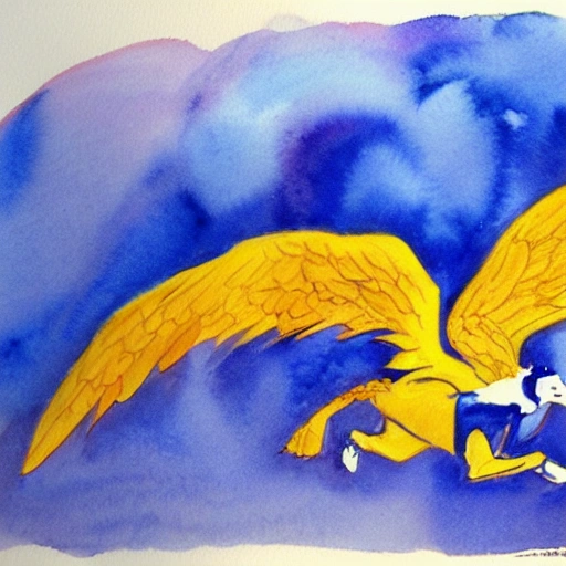 pegaso relinchando, Water Color