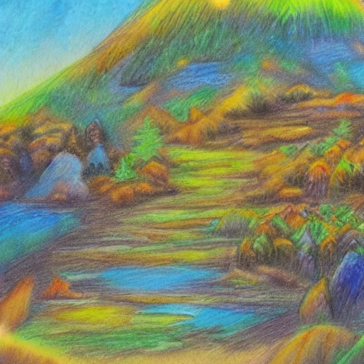A high detailed Avatar style Landscape, for a new cover art of yes album Pencil Sketch, Oil Painting, Water Color