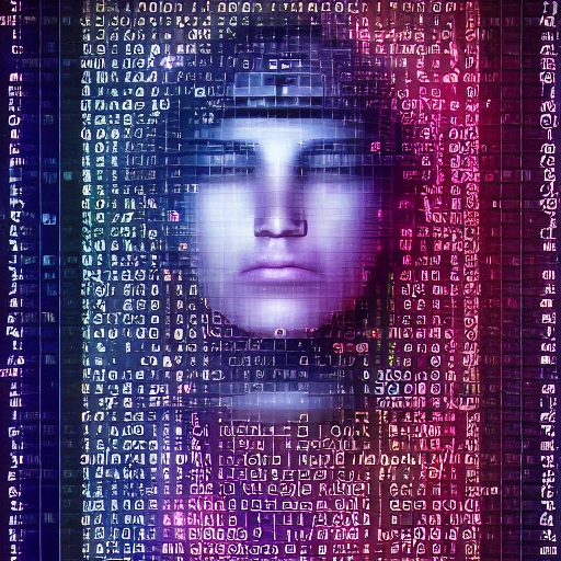 Portrait of Master Algorithm of Zerocoder, ultra HD quality, cyberpank