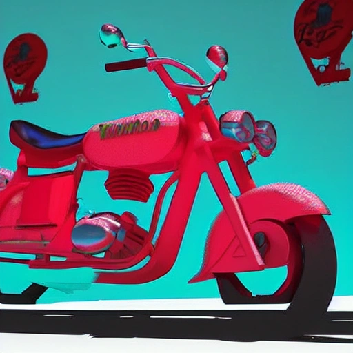 carro,moto,edificios,parque al estilo de andy warhol , , 3D