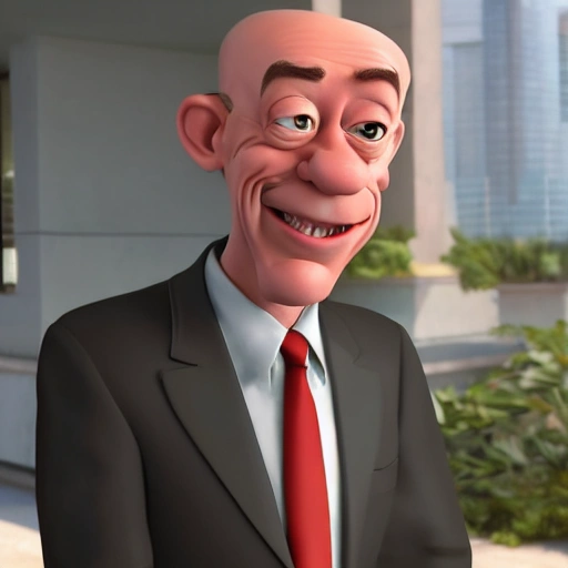 screenshot of jk simmons in a pixar movie. 3 d rendering. unreal engine. amazing likeness. very detailed. cartoon caricature. , 3D