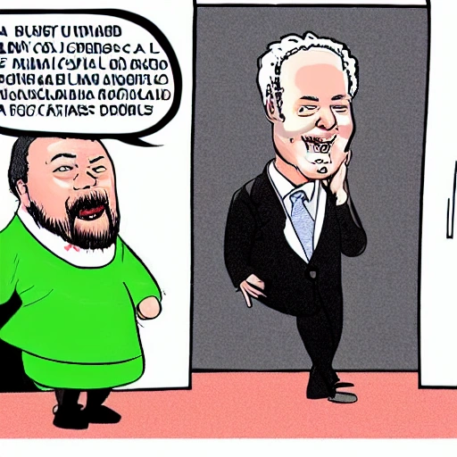 Luiz inacio Lula da silva shitting and walking, Cartoon