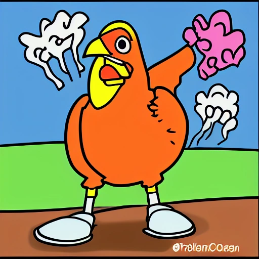 POLLO MUY FUERTE, Cartoon