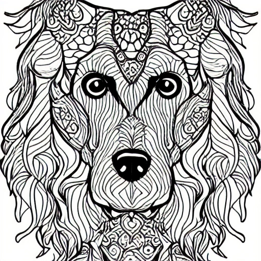 dog coloring book page