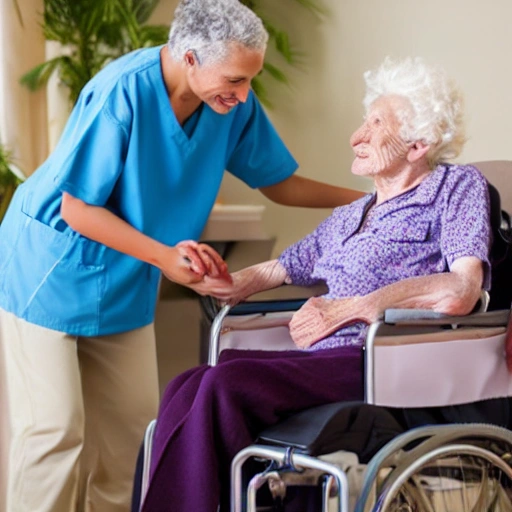Elderly people in nursing homes