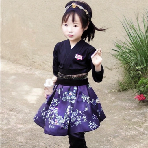 a girl,very beautiful, Han-style clothing