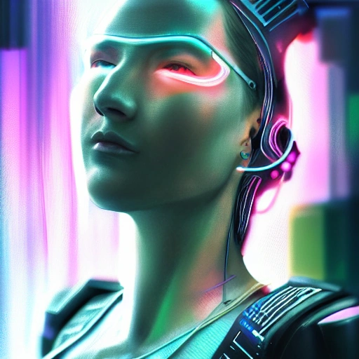 side close up portrait of 1 cyberpunk girl, detailed face, spotlight, cyberpunk city, wired, multicolored, vibrant high contrast, hyperrealistic, photografic, 8k, epic ambient light, octane render, Pencil Sketch, Water Color