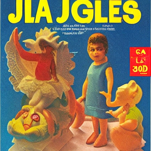 La portada de una revista de juguetes antiguos de lata, 3D