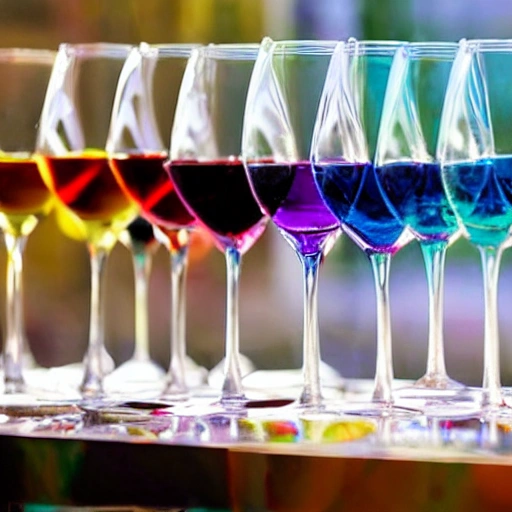 colorful wine glasses