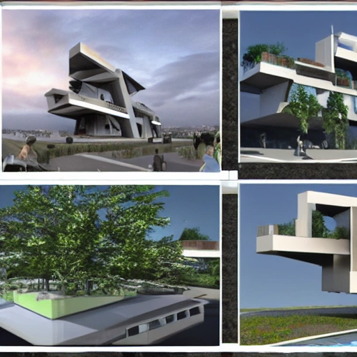 new architecture that becomes popular in 2050, 3D