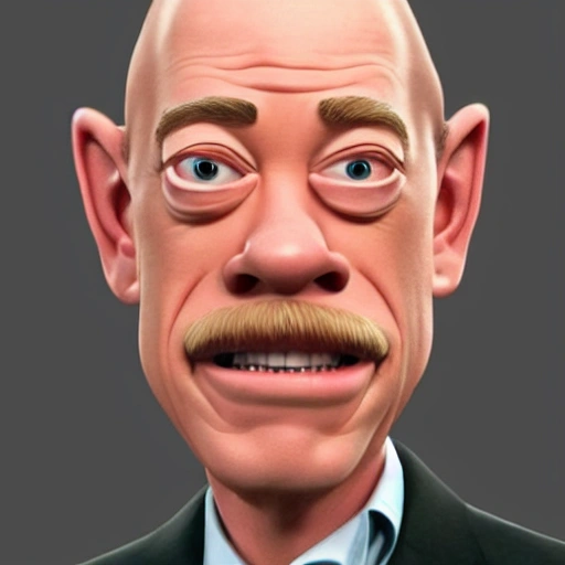 screenshot of jk simmons in a pixar movie. 3 d rendering. unreal engine. amazing likeness. very detailed. cartoon caricature. 