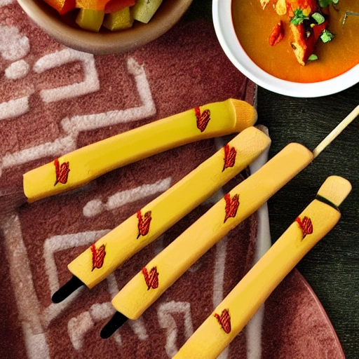 Cartoon pork chop curry sticks