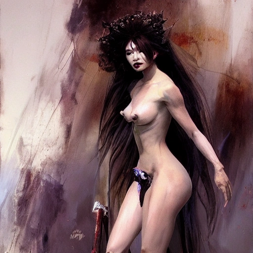 portrait full body female Russian concubine with slim curvy body painting by gaston bussiere, greg rutkowski, yoji shinkawa, yoshitaka amano, tsutomu nihei, donato giancola, tim hildebrandt, oil on canvas, trending on artstation, featured on pixiv, cinematic composition, extreme detail, metahuman creator

,(best quality:1.4), ((masterpiece)),((realistic)), (detailed),

Negative prompt: paintings, sketches, (worst quality:2.0),(normal quality:2.0), (low quality:2.0), lowres, ((monochrome)), ((grayscale))(monochrome:1.1), (shota:1.5), ((disfigured)), ((bad art)),((NSFW)), bad-hands-5,
Steps: 20, Sampler: DDIM, CFG scale: 7, Seed: 4141018083, Size: 512x768, Model hash: 32c4949218, Model: V08_V08, Denoising strength: 0.5, ENSD: 31337, Hires upscale: 2, Hires steps: 20, Hires upscaler: 4x-UltraSharp