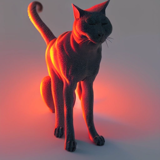 3d render cyberpunk CAT