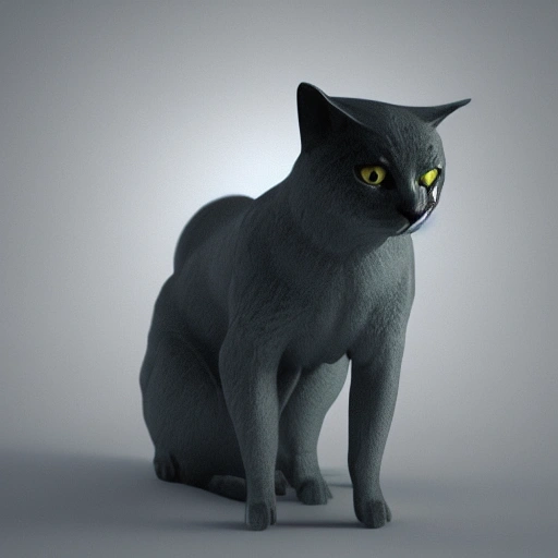 3d render cyberpunk CAT