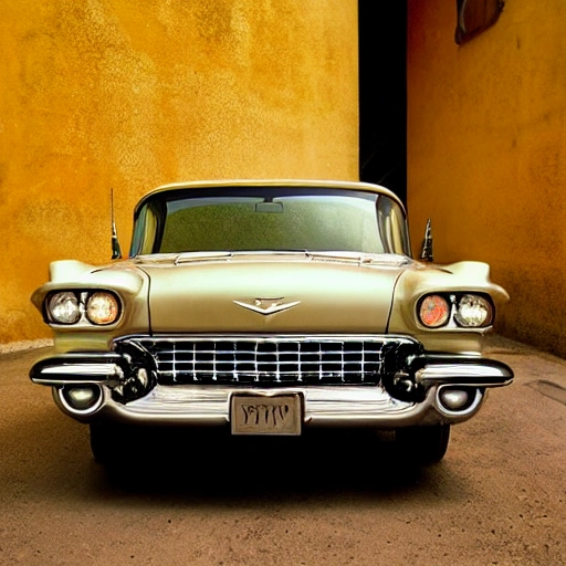 

Estilo de steve mccurry, cadillac 1959 amarillo, aparcado en la noche en medio de la ciudad con palmeras grandes y voluminosas. Gran angular, profundidad de campo. –ar 3:2 –q2 –chaos 2
