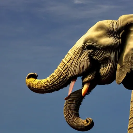 elephant flying in the sky
