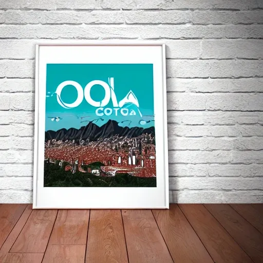 Poster of Bogota city, 3D