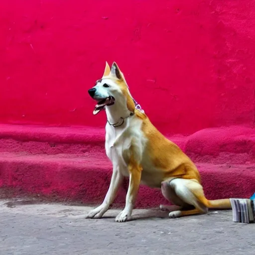 PERRO CALLEJERO ESCUCHANO UNA RADIO ANTIGUA , 3D