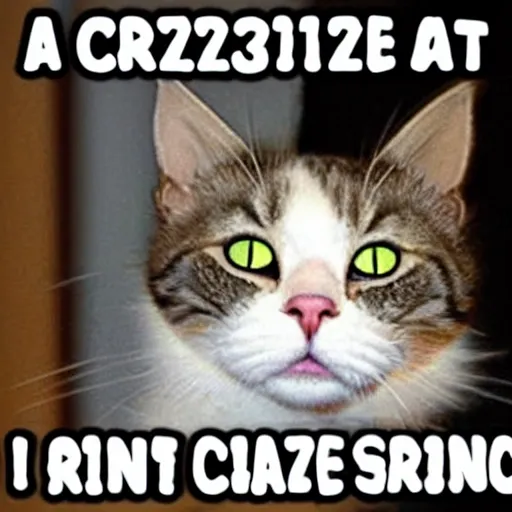 a crazy cat