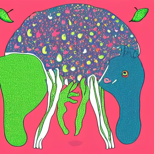 
make an illustration about veganism for animals
, Trippy