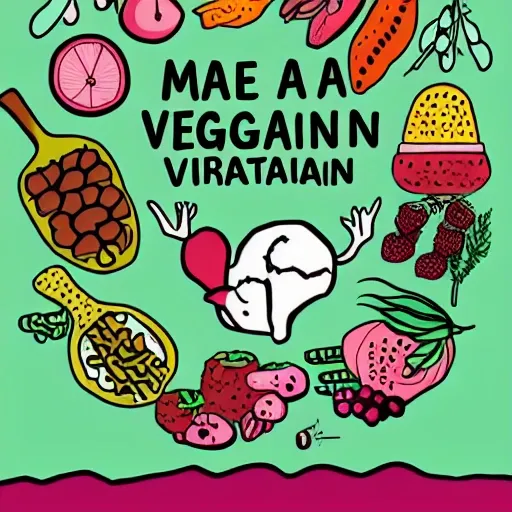 
make an illustration about veganism