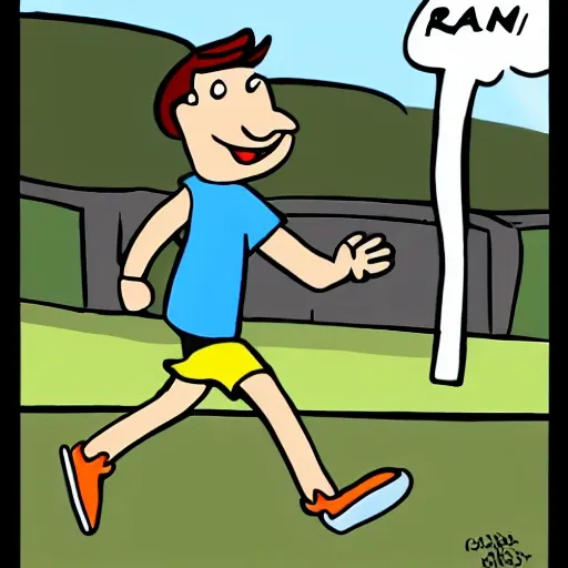 runner, Cartoon