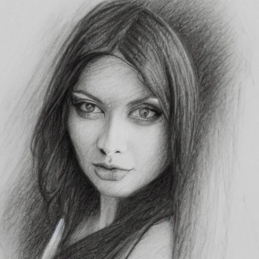 Russian，woman，, Pencil Sketch