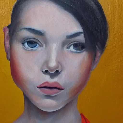 girl, 18 year, Oil Painting