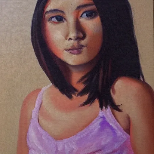 girl, full body, 18 year, Oil Painting