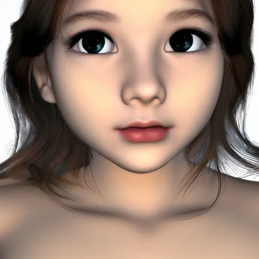 Beautiful Young Girl 3d Arthub Ai