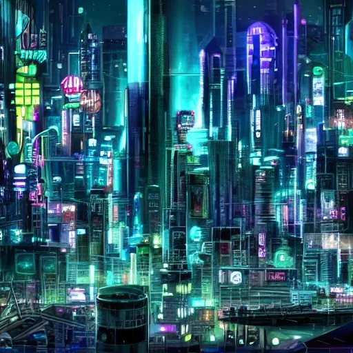 cyberpunk city, Trippy
