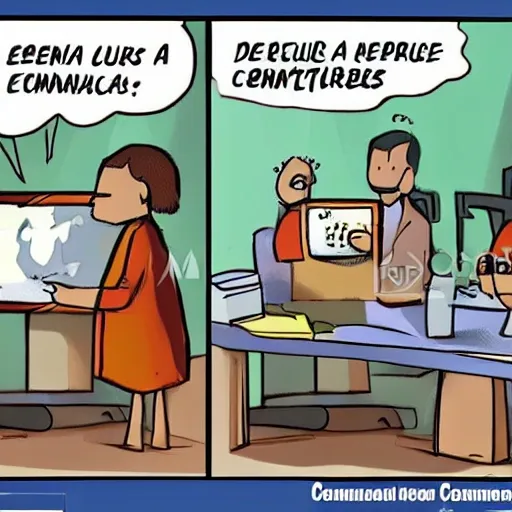 Genera una imagen que represente la importancia de la comunicación empresarial de valores intangibles para diferenciarse en un mercado competitivo. La imagen debe ser clara y transmitir la idea de coherencia, relevancia y autenticidad en la comunicación de los valores intangibles de una empresa, Cartoon