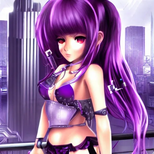 best quality, masterpiece, gyaru, real, highly detailed, science fiction, purple eyes, aqua eyes, in the cyberpunk city, steam