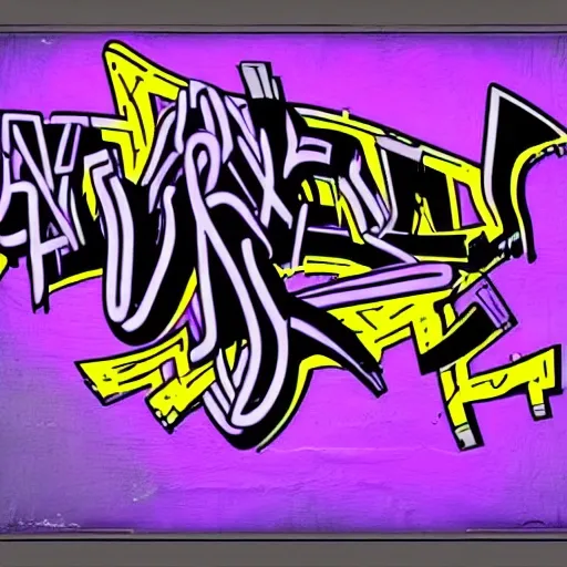 a drawing, 2d, gothic plain text digital painting, (I had to fall to lose it all But in the end, it doesn't even matter), precise line-art, purple, yellow, black background, graffiti style, neon glow.  very realistic, highly detailed.