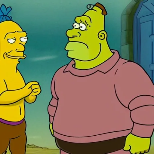 shrek vs homer, Cartoon