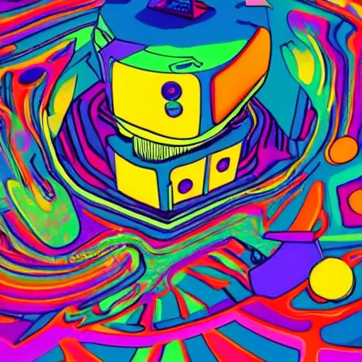 utopia distante años 4,000 futurista suoer detallado 
, Trippy, Cartoon