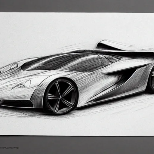 sport  car realistic, Pencil Sketch, Trippy, 3D, Pencil Sketch