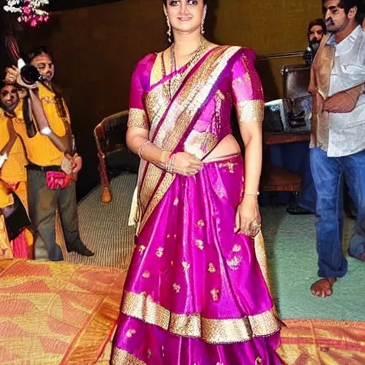 Anushka Shetty in a peach palazzo suit! | Fashionworldhub