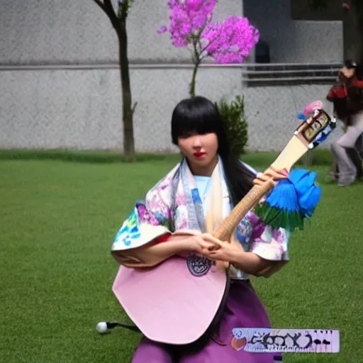 korean plute playing.