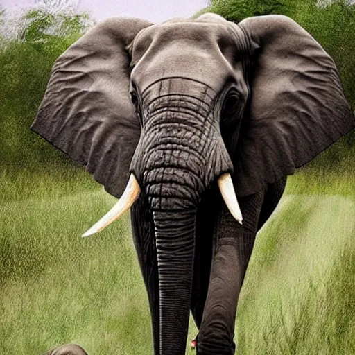 Perfect realistic elephant