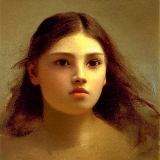 girl face: : style by Albert Bierstadt, by Camille Corot, Caption, Shot on 70mm, Glowing,  Realism, FotoRealism Electroluminescence, Rounded --testp --hd