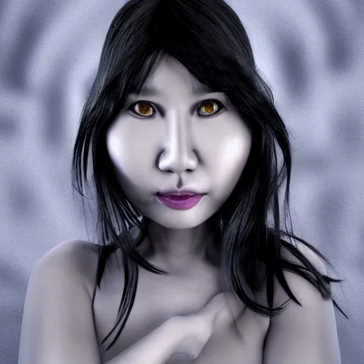 woman, asian, devil, 3D