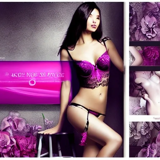 Design a visually stunning and captivating banner for an online lingerie store that combines mysterious, sexy, and secret elements with an Oriental touch. The banner should evoke a strong sense of sensuality, desire, and an unstoppable allure. Incorporate rich colors, subtle patterns, and elegant typography to create a sophisticated and enticing visual experience, 3D