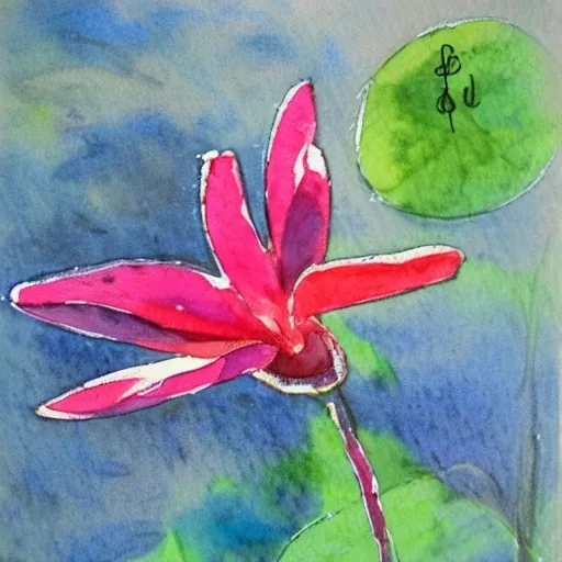 , Water Color，spring，bud