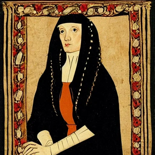 Portrait of a woman in the Middle Ages