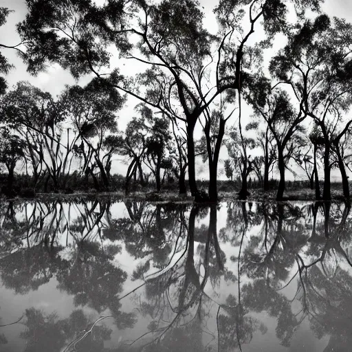 floodplain, Arnhem Land, storm, fantasy, Yolngu ancestral warriors fighting with sticks, fire, moonlight, HD, "width": 9600, "height":1080, stereoscopic


, Trippy, 3D