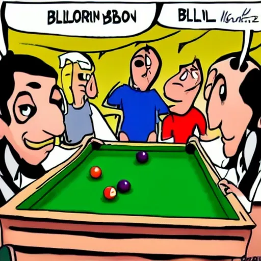 Bilardo, Cartoon