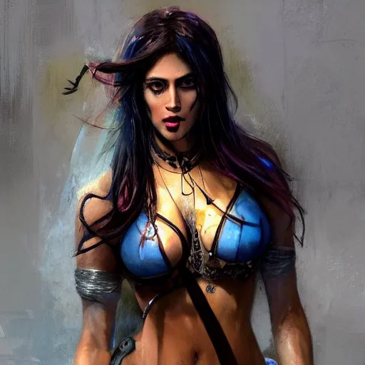 portrait full body female South Asian with slim curvy body painting by gaston bussiere, greg rutkowski, yoji shinkawa, yoshitaka amano, tsutomu nihei, donato giancola, tim hildebrandt, trending on artstation, featured on pixiv, cinematic composition, extreme detail, metahuman creator

,(best quality:1.4), ((masterpiece)),((realistic)), (detailed),

Negative prompt: paintings, sketches, (worst quality:2.0),(normal quality:2.0), (low quality:2.0), lowres, ((monochrome)), ((grayscale))(monochrome:1.1), (shota:1.5), ((disfigured)), ((bad art)),((NSFW)), bad-hands-5,
Steps: 20, Sampler: DDIM, CFG scale: 7, Seed: 4141018083, Size: 512x768, Model hash: 32c4949218, Model: V08_V08, Denoising strength: 0.5, ENSD: 31337, Hires upscale: 2, Hires steps: 20, Hires upscaler: 4x-UltraSharp