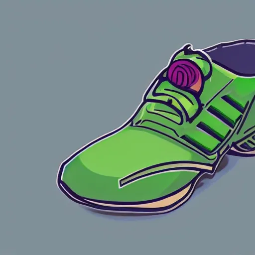 Photograph of an Adidas shoe in the style of Bulbasaur, intricate details, photorealistic, cinematic lighting, 8K --v 4